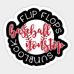 Flip Flops Sunblock Baseball Nonstop Sticker